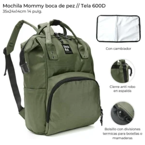 MOCHILA MATERNAL BOCA PEZ 14" 37324 CBR.8.69 A49