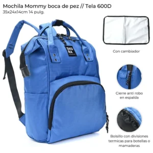 MOCHILA MATERNAL BOCA PEZ 14" 37325 CBR.8.69 A49