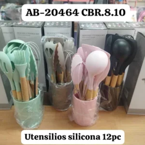 UTENSILLOS SILICONA 12PCS AB-20464 CBR.8.10 A49
