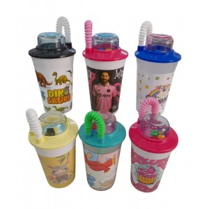 VASO KIDS 400cc C/TAPA COMODIN Y SORBETE 49882 CBR.1.17 A49