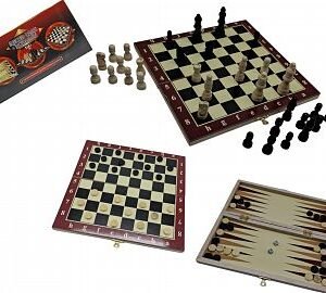 AJEDREZ/DAMAS/BACKGAMMON ANCH24 MADERA CHICO C.6.25 A49