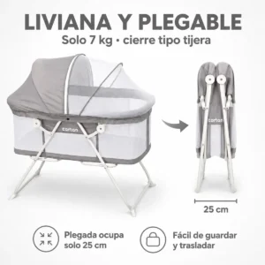CUNA DE CAÑO PLEGABLE CON MOSQUITERO DREAMY PL5030 CBR.39.12 A49