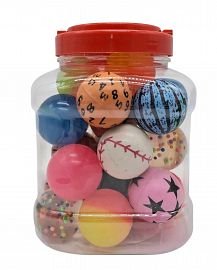 PELOTAS SALTARINAS 42 MM POTES X 25 PCS FDKW672 C.13.93 A49
